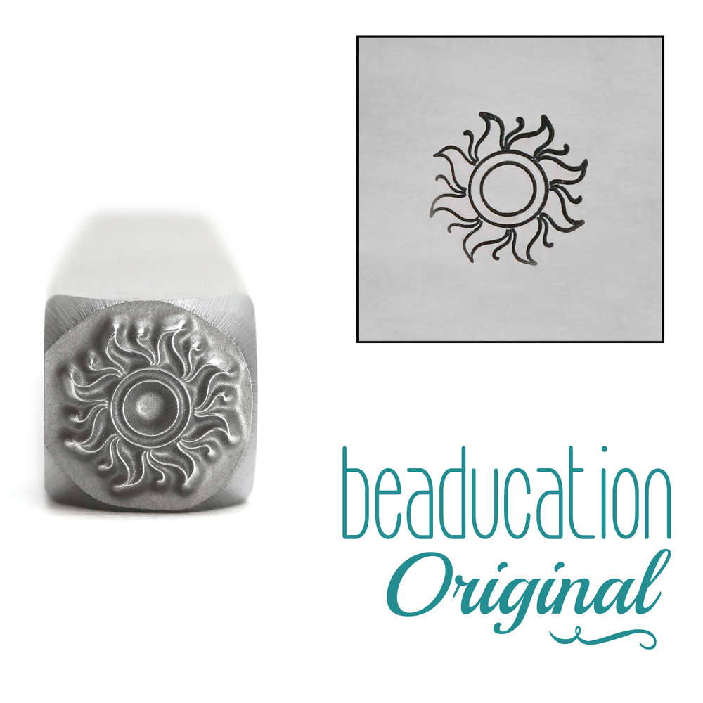 Metal Stamping Tools Sun Metal Design Stamp, 7mm - Beaducation Original